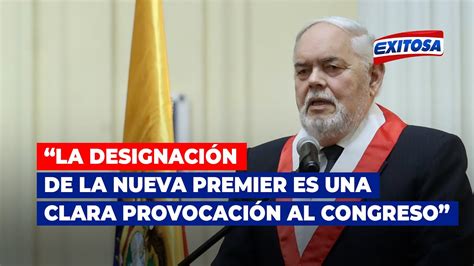 🔴🔵jorge Montoya La Designación De La Nueva Premier Es Una Clara