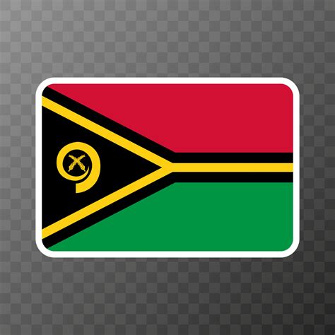 Vanuatu Flag Official Colors And Proportion Vector Illustration