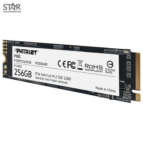 Ổ cứng SSD 256G Patriot P300 M 2 NVMe PCIe P300P256GM28 Chính Hãng