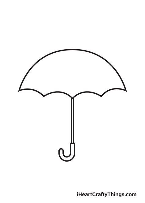 Umbrella Drawing - How To Draw An Umbrella Step By Step