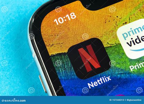 Netflix Application Icon On Apple IPhone X Screen Close Up Netflix App