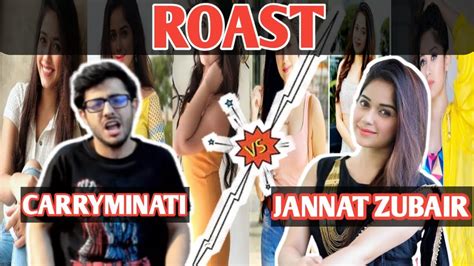 Carryminati Roasted Jannat Zubair Tiktok Star Roast Tiktok Youtube