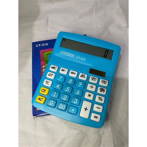 Jual 0kalkulator CITIZEN CT 519 Calculator 12 Digit Warna Pink Hijau