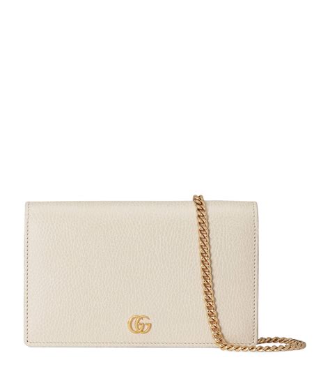 Gucci Leather Gg Marmont Chain Wallet Harrods Fr