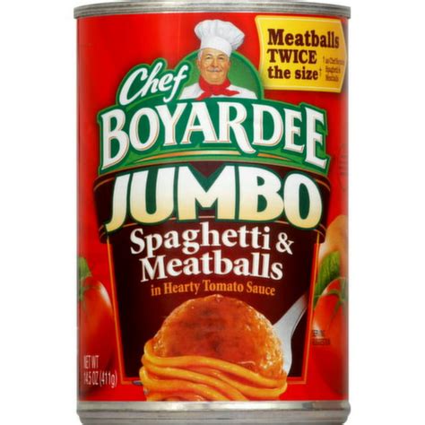 Chef Boyardee Spaghetti And Meatballs Jumbo 145 Oz Quantity Of 6