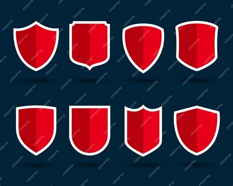 Premium Vector Shield Icons Collection Vector Shields Icons Set