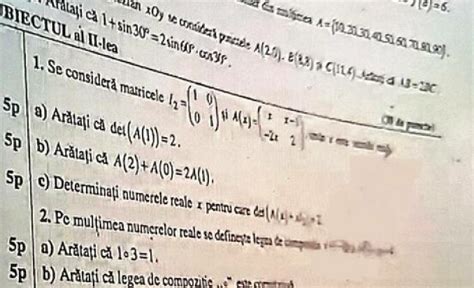 UPDATE Subiecte la Matematică Bacalaureat 2024 Ce au avut de