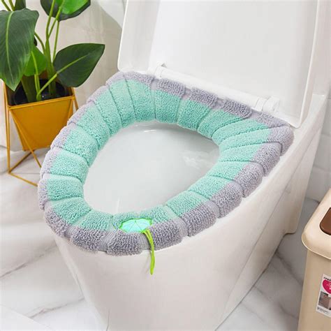 With Handle Knitted Toilet Seat Cushion Warm Closestool Mat Universal