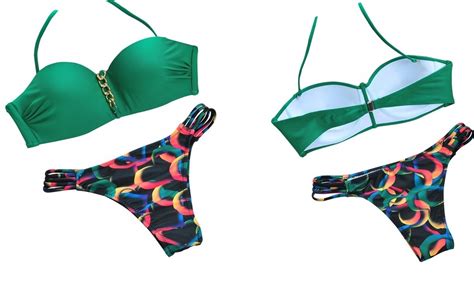 BIKINI STRÓJ KĄPIELOWY FALBANY WIELE WZORÓW L oficjalne archiwum Allegro