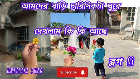 আমাদের বাড়ির চারদিকটা ঘুরে দেখালাম কি কি আছে 🎬বাংলা ব্লগ 03 সঙ্গে