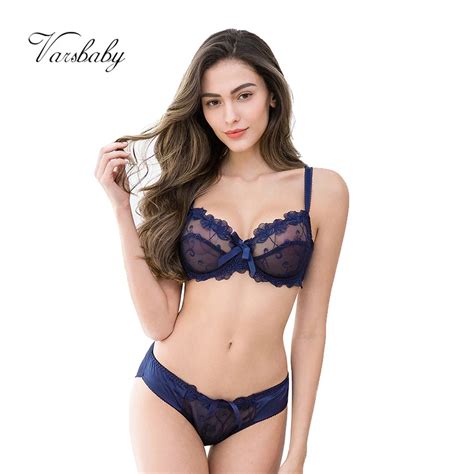 Varsbaby Lingerie Sexy De Renda Fina Para Mulheres Underwire Floral Conjuntos De Suti Grandes