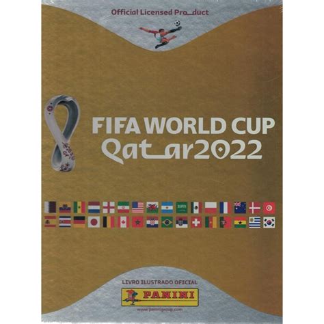 Livro Álbum Capa Dura Ouro Copa Do Mundo Qatar 2022 no Shoptime