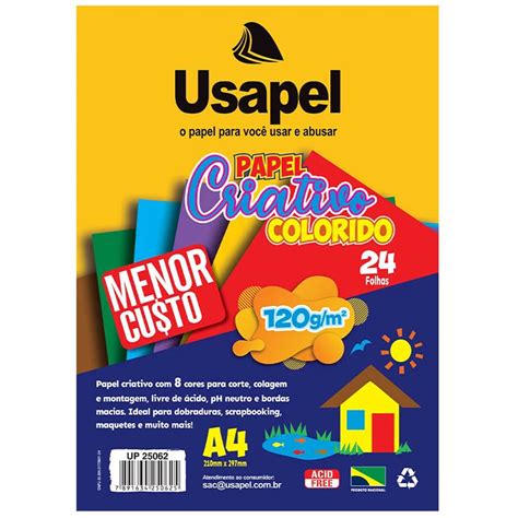 Papel Criativo Colorido A Folhas Usapel Cores