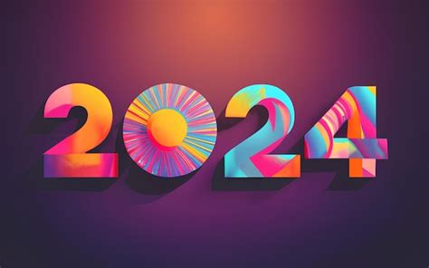 Premium Ai Image 2024 New Year Typographic