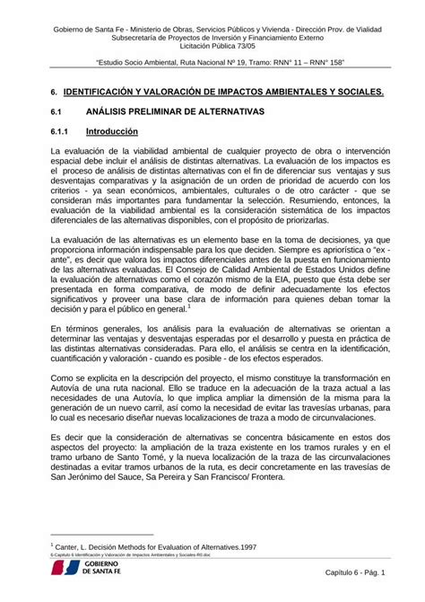 PDF 6 Capitulo 6 Identificación y Valoración de Impactos Ambie PDF