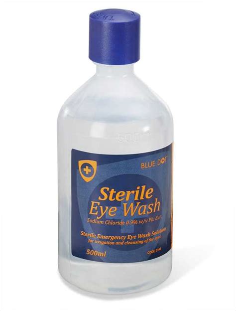 Sterile Eye Wash Bottle 500ml CM0710 PPE Stores