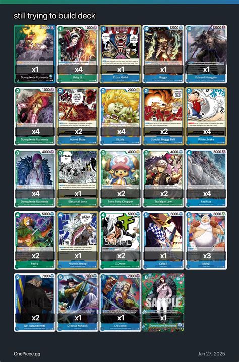 still trying to build deck One Piece Card Game Deck | One Piece Card Game