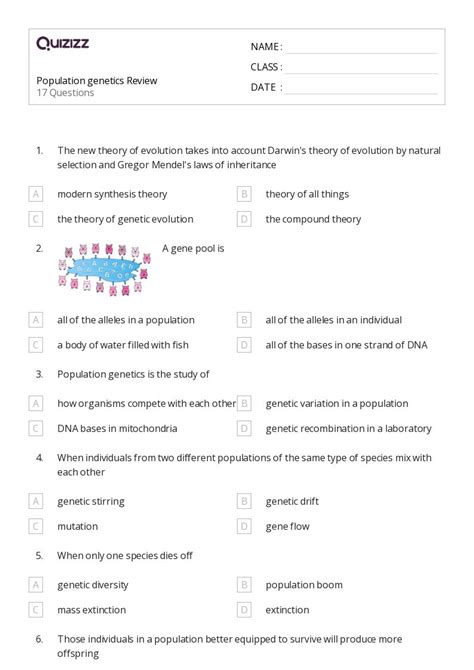 50 Natural Selection And Adaptations Worksheets For 5th Grade On Quizizz Free And Printable