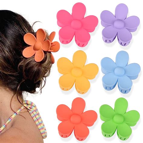 Amazon Canitor 6Pcs Hawaii Flower Claw Clip Large Flower Hair