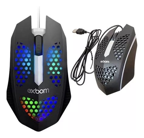 Mouse Gamer Ptico Usb Ultraleve Colmeia Led Rgb Ms C