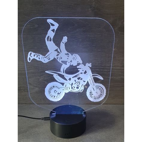 Veilleuse Led Lampe De D Coration Moto Cross