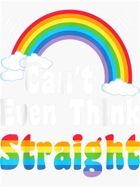 Pegatina Ni Siquiera Puedo Pensar Heterosexual Orgullo Gay LGBT De HaimaHikaran Redbubble