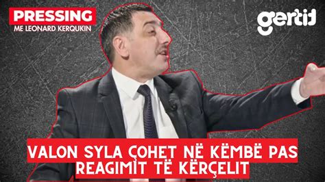 Valoni po rren live Valon Syla çohet në këmbë pas reagimit të