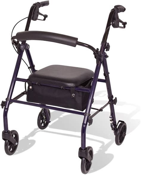 Equate Rolling Walker For Seniors, Rollator Walker With Seat And Wheels, Black ...