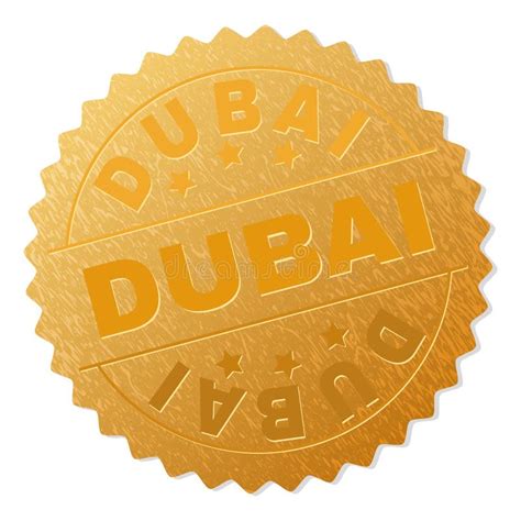 Golden Dubai Badge Stamp Stock Vector Illustration Of Golden 135319038