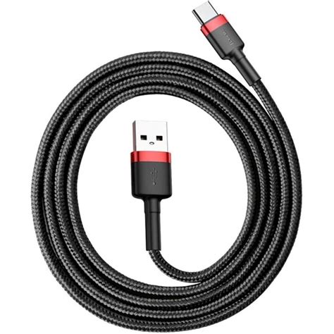 Baseus Cable Usb Tipo C Carga Rápida 3 0 5v 3a 1m Negro