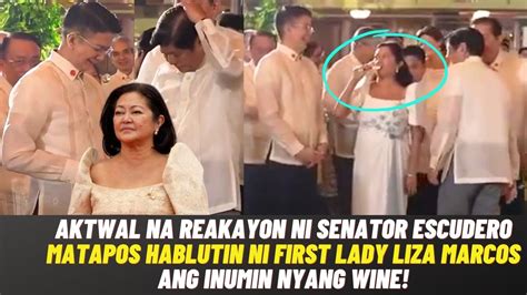 Aktwal Na Reaksyon Ni Sen Chiz Escudero Ng Hablutin Ni First Lady Liza