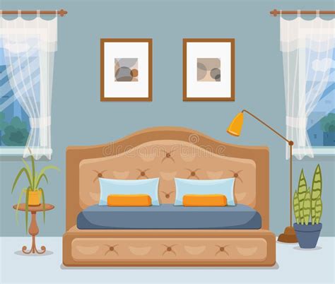 Hotel Room Interior Vector Stock Vector Illustration Of Double 98834660