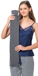 Amazon Peterpan Long Hot Water Bottle With Gray Cable Knit Cover Natural Rubber Pain
