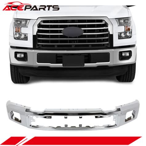 For Ford F Complete Chrome Front Bumper Face Bar W Fog