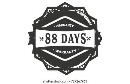 6 Days Warranty Icon Vintage Rubber vector de stock libre de regalías