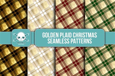 Golden Plaid Texture Seamless Patterns Graphic By Sasyall Graphics