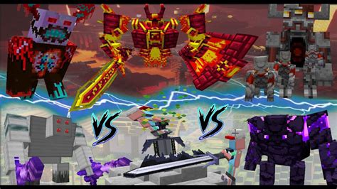 Minecraft Boss Battle Vs Ignis Warden Crude Redstone Monstrosity