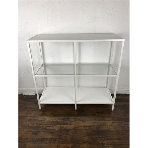 Ikea White 3 Tier Metal Shelf Aptdeco