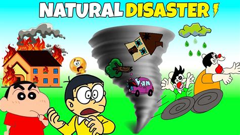 Shinchan And Nobita Survive In Natural Disaster Funny Game Roblox