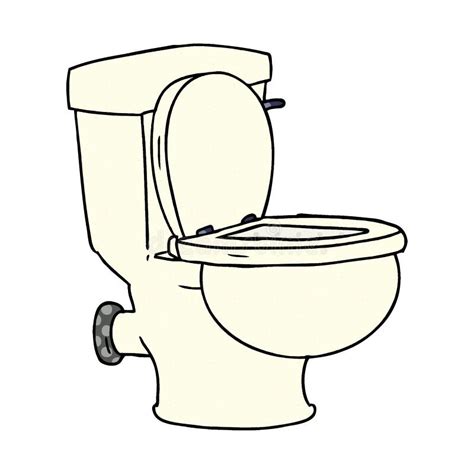 Hand Drawn Cartoon Doodle Of A Bathroom Toilet Stock Vector