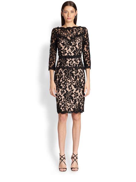 Lyst Tadashi Shoji Lace Cocktail Dress In Black