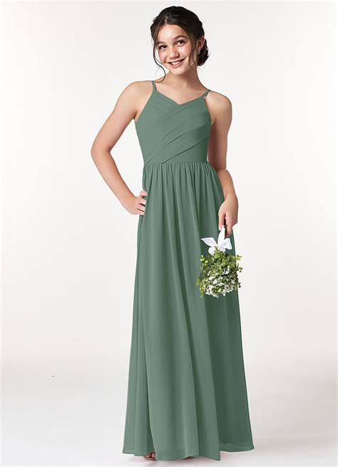 Eucalyptus Azazie Cora JBD Junior Bridesmaid Dresses Azazie