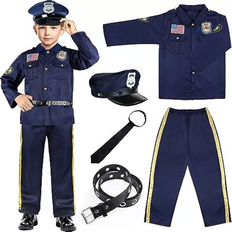 Disfraz De Oficial De Policía Niños Uniforme De Polic Envío Gratis