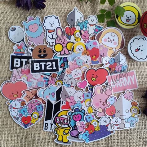 Bt21 laptop Stickers 30 pcs | Shopee Singapore