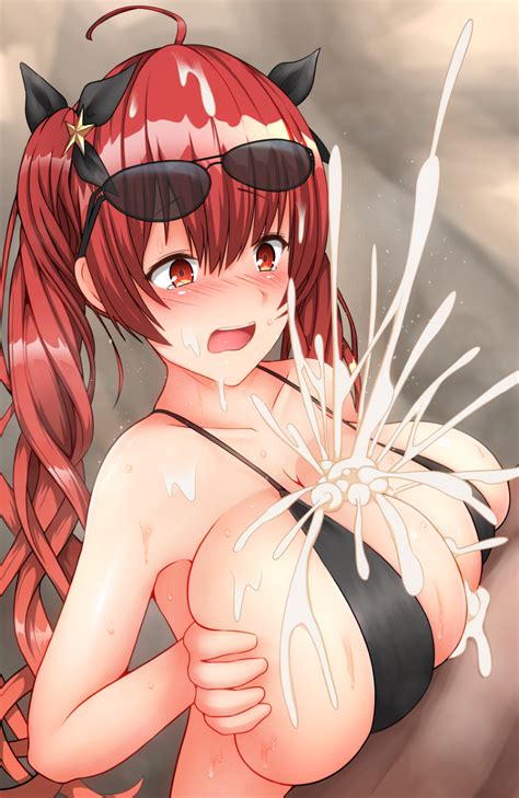 Rule 34 Azur Lane Bikini Black Bikini Black Ribbon Blush Breasts Cum