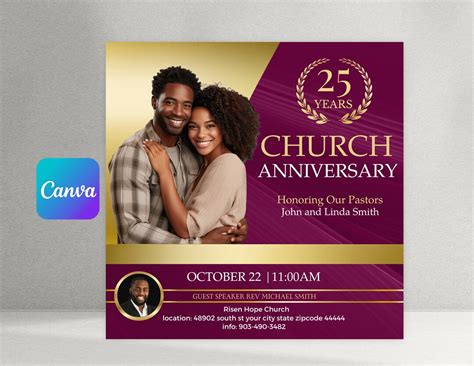 Church Flyer, Church Anniversary Flyer - Etsy