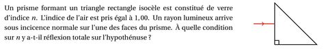 Corrigé Prisme à réflexion totale