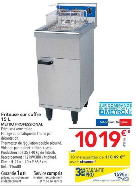 Promo Friteuse Sur Coffre Chez Metro Icatalogue Fr