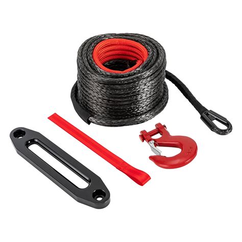 Miumaeov 1 2 X 92ft Synthetic Winch Rope Heavy Duty Winch Line Cable