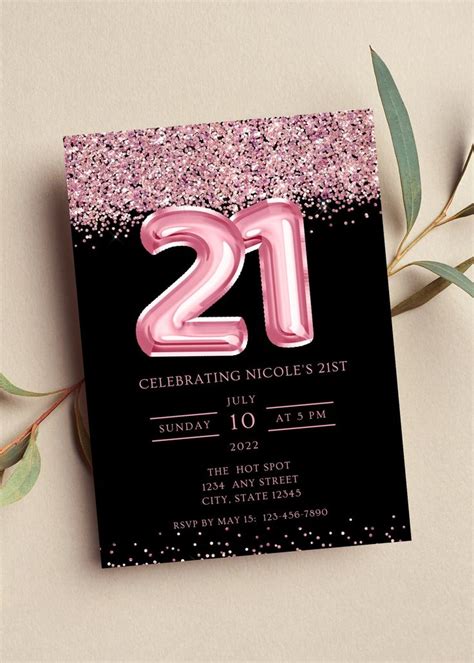 21st Birthday Party Invitations